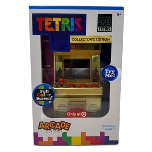 Basic Fun Arcade Classics TETRIS 40 Collector's Edition Gold‎ Handheld Target